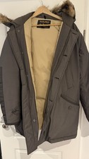 Woolrich parka grigio fango
