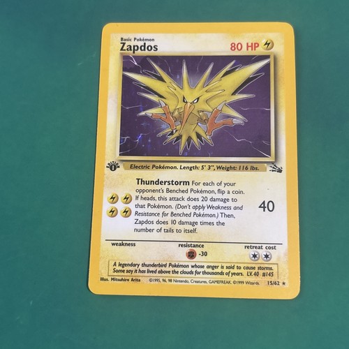Pokemon zapdos 1st - pokemon, edition