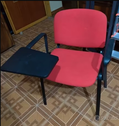 Sedia imbottita tessuto - , rosso