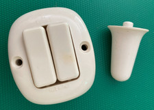 Doppio Interruttore bTicino   + Pulsante,  Vintage originali anni 50 60