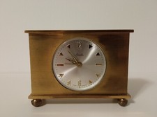 Orologio sveglia vintage in ottone Mauthe Germany funzionante