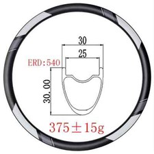 Cerchio carbonio 27,5 MTB XC 30mm larghezza 30mm profondità opaco lucido 24 28 32 36 fori