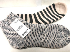 Pack of 2 Capelli New York One size Everyday Slipper Socks with Plush Lining New