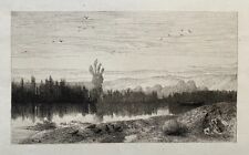 Incisione antica, paesaggio