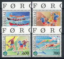 Féroé (îles) 1989 Mi. 186-189 Neuf ** 100% Sports, jeux