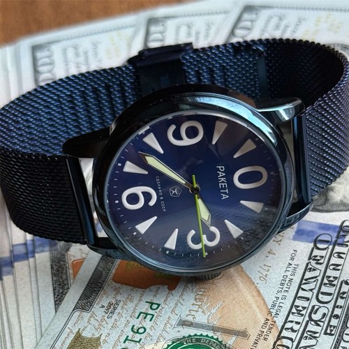 Orologio raketa meccanico blu - meccanico,