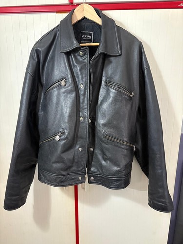 Giacca pelle vintage versace - pelle,