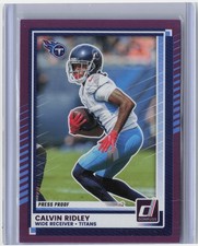 2025 Donruss #148 Calvin Ridley prove di stampa viola