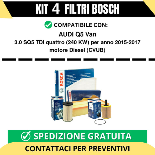 Kit bosch filtri tagliando - kit,