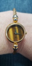 Vintage Gucci tigers eye gold