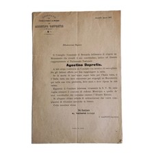 1887 Comitato Erezione Monumento Per Agostino Depretis Stradella C03971