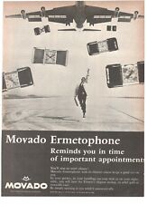 MOVADO Orologio ERMETOPHONE Pubblicità 1 pagina 1968 originale
