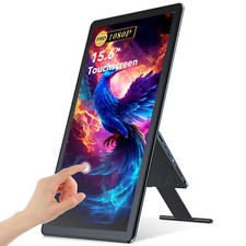 Monitor Portatile Touch Screen, 15,6 Pollici 1080P USB C HDMI per Laptop PC Cellulare PS5