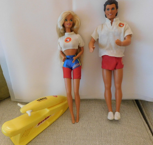 Bambole baywatch barbie ken - &,