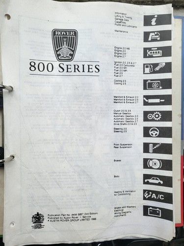 Rover serie 800 manuale - 800,