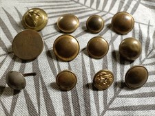 lotto 12 antichi bottoni uniformi Italia I + II guerra mondiale + raro U.S.A.