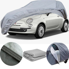 Telo copri auto copriauto felpato impermeabile antigraffio con zip per fiat 500