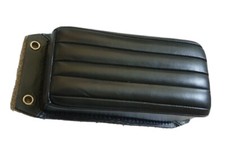 Pad Sellino Posteriore Sella Moto Chopper Bates Tuck and Roll vera pelle nera