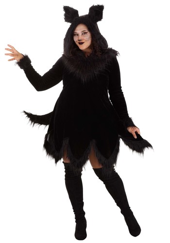 Costume lupo nero - donna, taglie