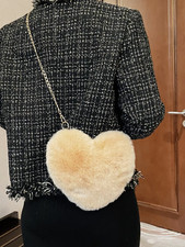 BORSA CON TRACOLLINA CUORE DI PELUCHE MORBIDISSIMO IDEA REGALO