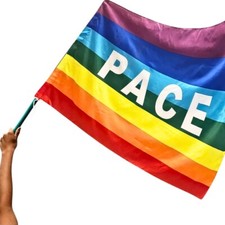 Bandiera della Pace 60 x 90 cm - con Passante per Asta - Arcobaleno PRIDE