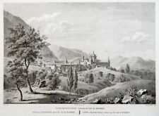 1820 MADRID SPAGNA Grande veduta EL ESCORIAL L'Escurial Grabados Antiguos originale