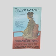 Locandina Madama Butterfly Illica Giacosa Puccini Teatro San Carlo 1989
