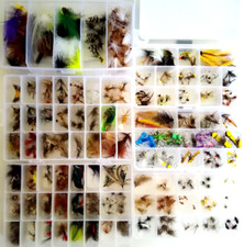 Lotto 50 Mosche Artificiali Fly Fishing Assortite Mista Pesca Mosca Job Lot Mix