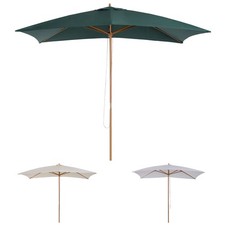 Outsunny Ombrellone da Giardino 2x3m in Legno con Copertura Poliestere