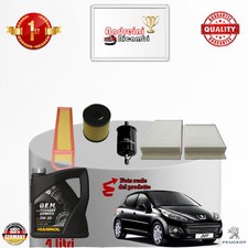 KIT TAGLIANDO FILTRI + OLIO PEUGEOT 207 1.4 VTi 70KW 95CV DAL 2011 ->