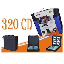 BORSA PORTA CD 320 POSTI RACCOGLITORE CUSTODIE CD DVD VALIGETTA A CERNIERA CD320