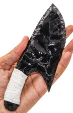 Schwarz Obsidian Weißfaden