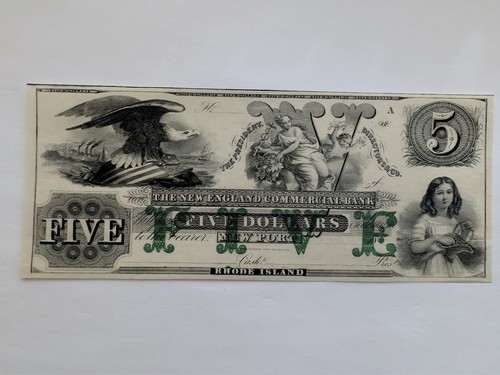 Banconota dollari 1850 - 5,