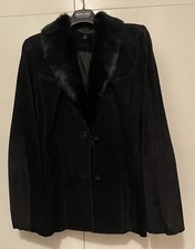 GIACCA blazer in daino NERO