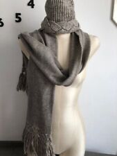 Valentino original set sciarpa+cappello donna pura lana grigio/woman hat+scarf