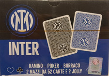 Carte da Gioco Ufficiali INTER - Carte Ramino poker scala 40  Burraco ecc.