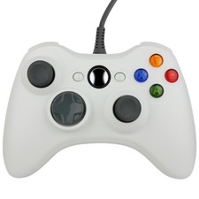 Joystick Controller  pad Bianco con filo per Microsoft Xbox 360 Usato compatibil