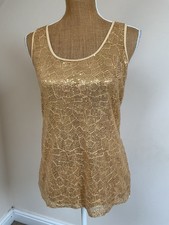 Top paillettes oro taglia 12 Romeo e Giulietta Couture