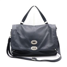 Zanellato Navy Leather Postina
