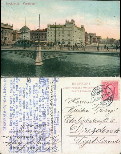 Cartolina stockholm street - stockholm,