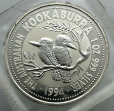 KOOKABURRA  AUSTRALIA  1 DOLLARO 1994 1 OZ AG.