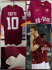 Maglia Calcio AS ROMA 2012 2013 Rossa Nike #10 TOTTI tg XL sponsor Cinese