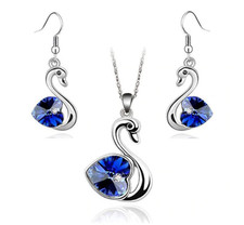 Collana Orecchini Parure Cigno