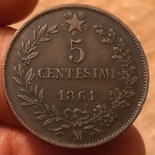 Moneta 5 Centesimi 1861