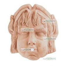 Mascherone eolo cm 26 per fontana in terracotta toscana artigianale italia