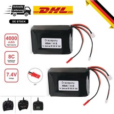 2 pezzi 7.4V 4000mAh 2S batteria lipo JST JR plug trasmettitore batteria per spettro DX9