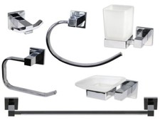 Set bagno quadrato acciaio
