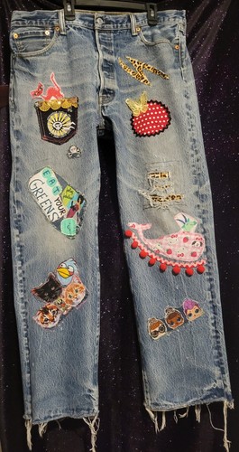Jeans con toppe levis - toppe, 501