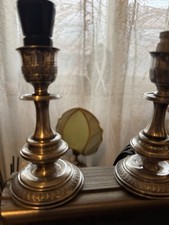 Coppia Candelabri Argento Ad Una Fiamma Elettrificati