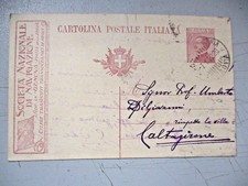 CARTOLINA POSTALE pubblicitaria SOCIETA' NAZIONALE NAVIGAZIONE Cent. 25 usata